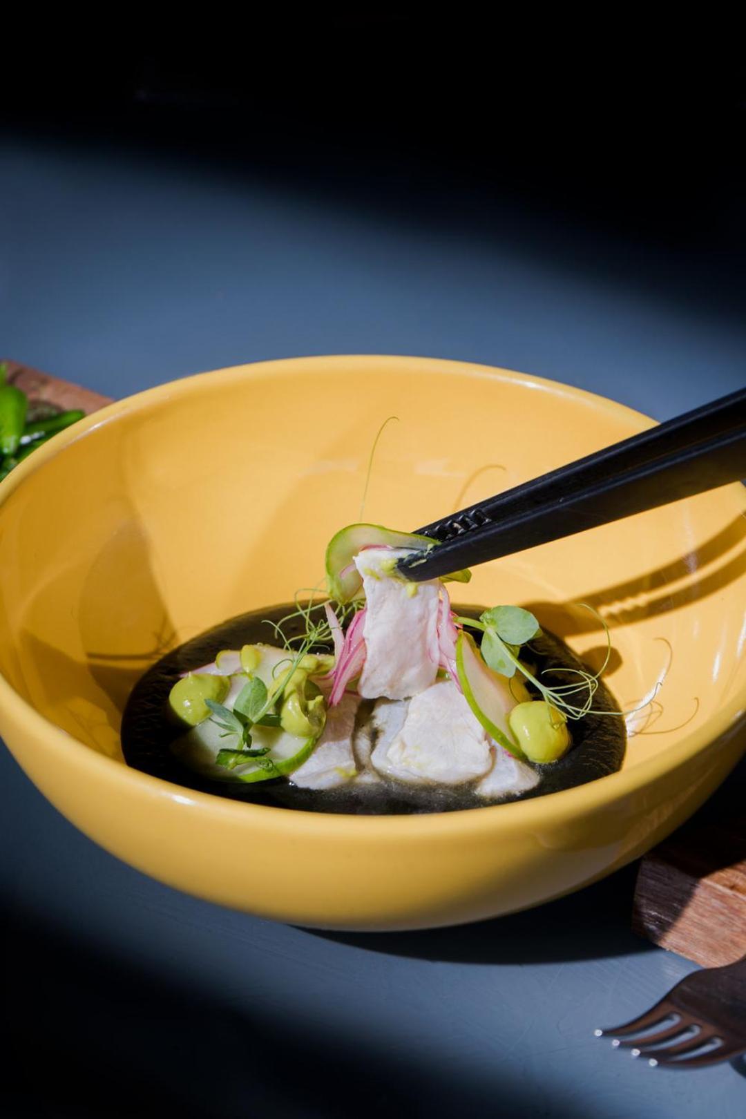 Hotel Makaaba Eco-Boutique Bacalar Luaran gambar A bowl of ceviche